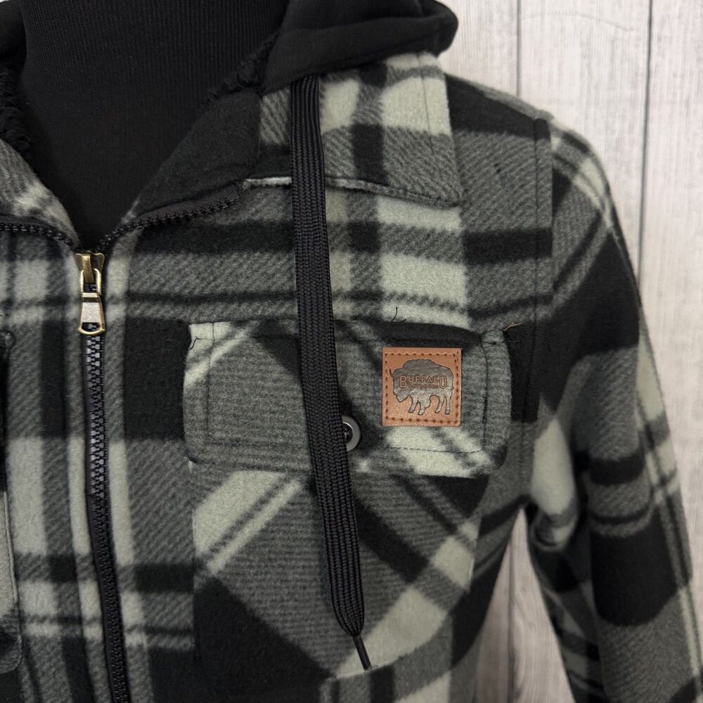 Buffalo Outdoors Workwear Men's Medium Multicolor Plaid Fleece Full Zip Jacket - Picture 2 of 9